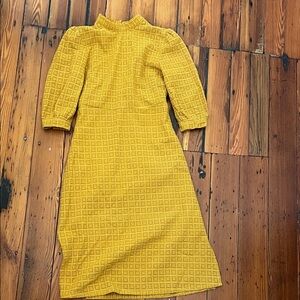 Brocade Yellow Women's Dress